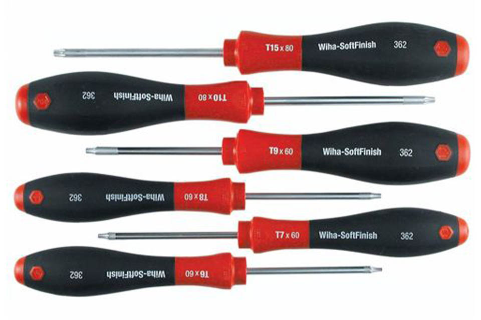 Wiha 6 Piece Torx Driver Set T6 - T15