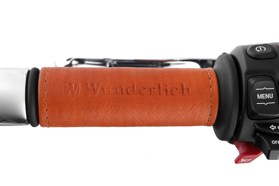 BMW R18 - Wunderlich Leather Grip Wrap Set, Brown