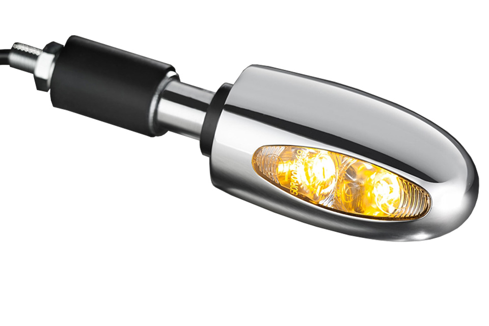 LED Bar End Turn Signal BL1000 Chrome or Black