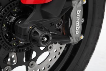 Wunderlich DOUBLESHOCK Axle Protection Pads, Front, Black
