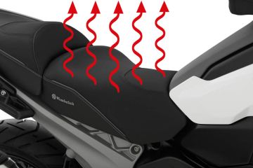 Wunderlich AKTIVKOMFORT Rider Seat with Seat Heating Smart Plug & Play, Black, Low