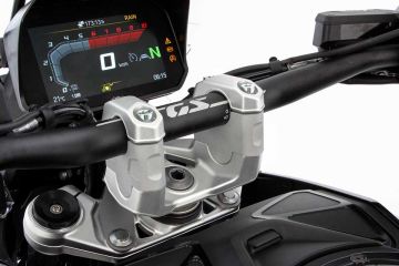 Wunderlich Handlebar Riser ERGO, Silver, 40mm