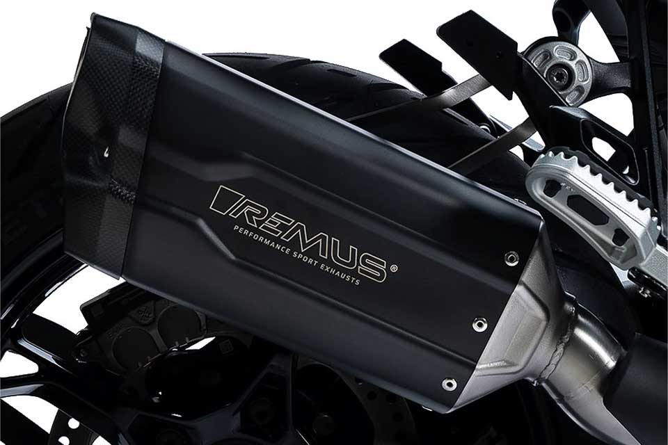 REMUS Slip on rear silencer R 1300 RT 8 2.0 - Stainless Steel Black