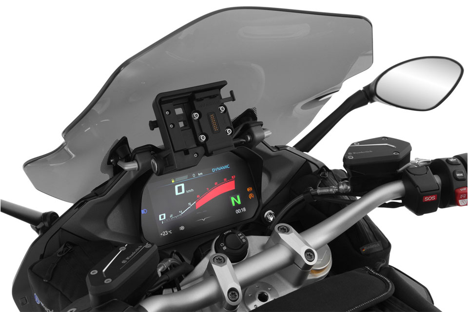 BMW Motorrad phone holder for sat nav preparation 