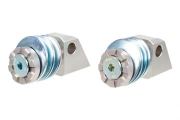 Wunderlich EVO1 Passenger Peg Pivot Set, Silver