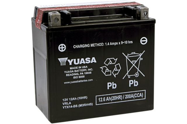 Motorcycle Yuasa Battery YTX14-BS Wunderlich BMW